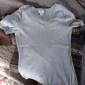 Pima cotton v-neck short sleeve